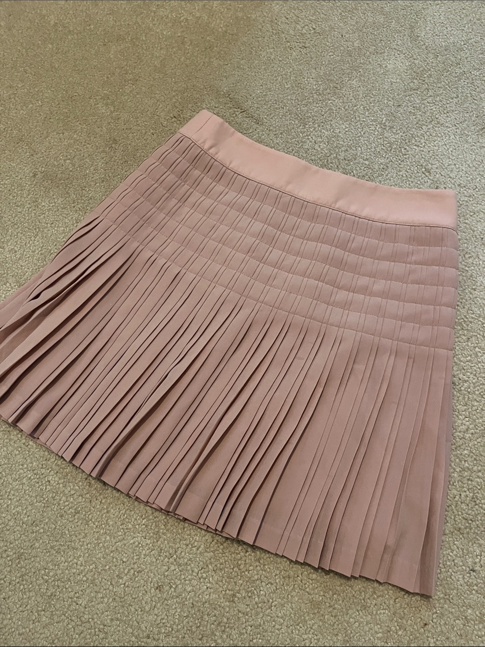 Pleated Mini Skirt in Dusty Rose by J.Crew